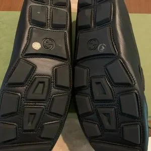 Gucci driver shoes size 8.5 wore once VERY NEW GUCCI 322741 Black Leather Driver Horsebit Web Men main image 4